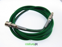 TEFLON STEAM HOSE 2.5M (4-FOLDS, GREEN COLOR, J TYPE WITH 2 EXTRA FITTINGS)